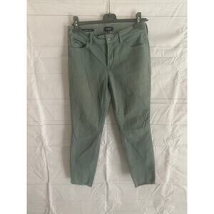 NYJD ALINA Ankle Jeans Women’s Sz 4 Olive Green-Raw Hem-Lift X Tuck Technology#